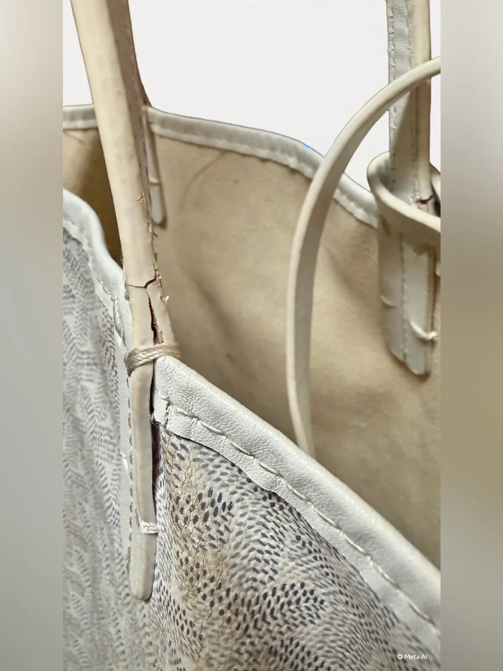 Goyard Off-White/Beige Patterned Saint Louis Tote